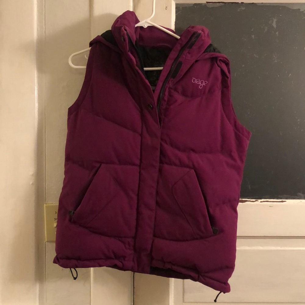 Orage winter down vest hoodie